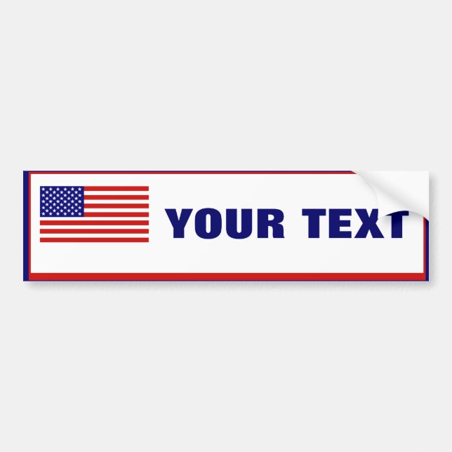 Adesivo Para Carro Modelo do Sticker Bumper Flag Americano (Frente)
