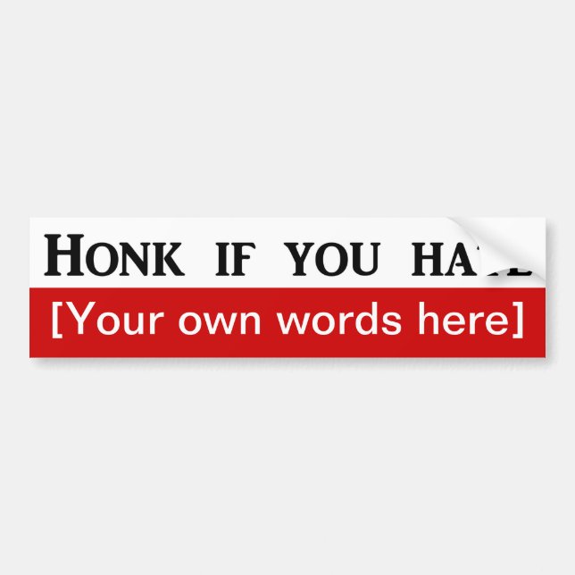 Adesivo Para Carro modelo honk-if-you-ódio (Frente)