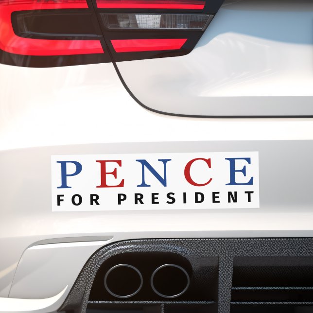 Adesivo Para Carro Moderno Blue Red Mike Pence para Presidente (Criador carregado)