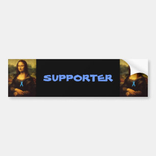 Adesivo Para Carro Mona Lisa Com Fita Azul