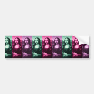 Adesivo Para Carro Mona Lisa Green Pink Purple