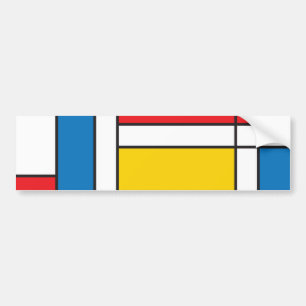 Adesivo Para Carro Mondrian moderno inspirou o teste padrão gráfico