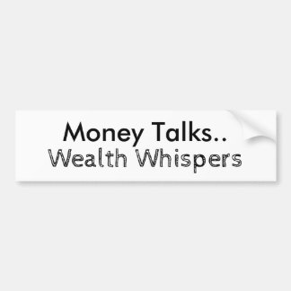 Adesivo Para Carro Money Talks Wealth Whispers visual dual font style