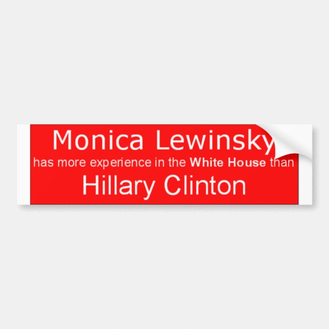 Adesivo Para Carro Monica Lewinsky para o presidente! (Frente)
