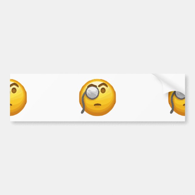 Adesivo Para Carro monóculo emoji (Frente)