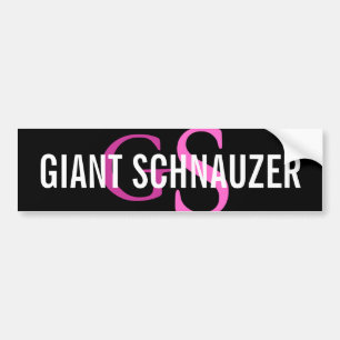 Adesivo Para Carro Monograma da raça do Schnauzer gigante