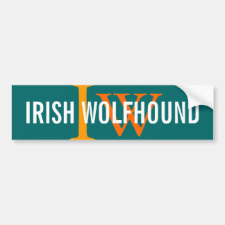 Adesivo Para Carro Monograma da raça do Wolfhound irlandês