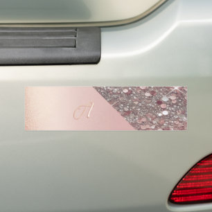 Adesivo Para Carro Monograma Dourado Elegante