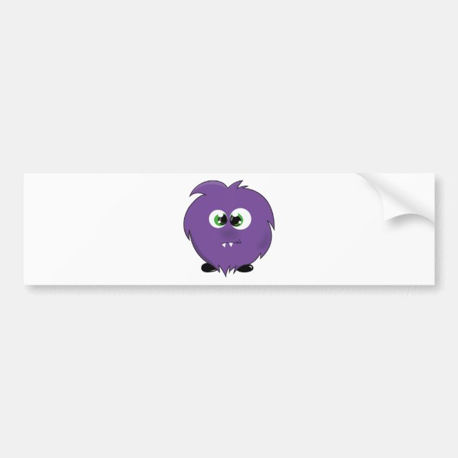 Adesivo Para Carro Monstro roxo bonito (Frente)