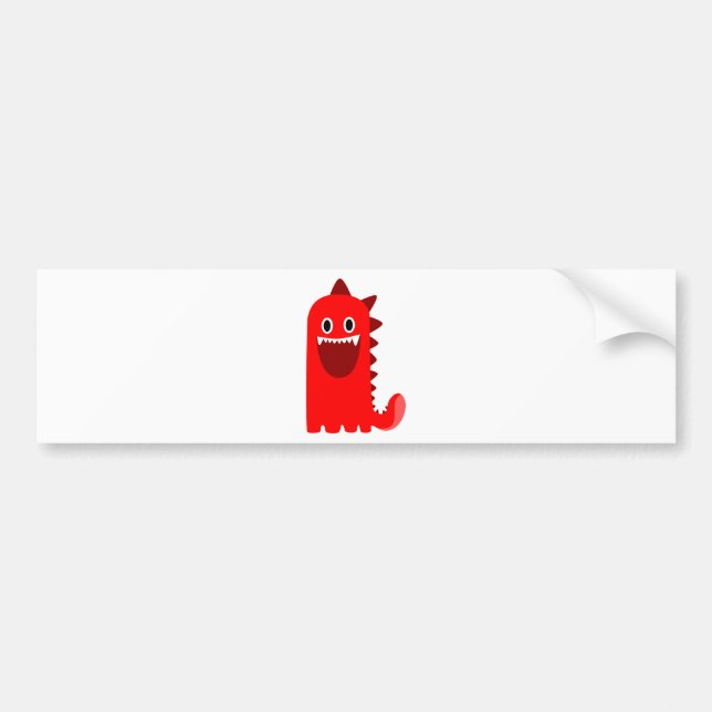 Adesivo Para Carro Monstro vermelho de Spikey (Frente)