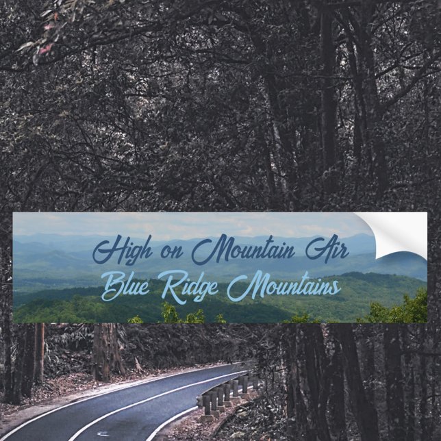 Adesivo Para Carro Montanhas Blue Ridge High on Mountain Air (Criador carregado)