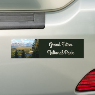 Adesivo Para Carro Montanhas e Rio Jackson Hole