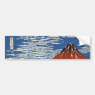 Adesivo Para Carro Monte Fuji em tempo limpo (Red Fuji) (Hokusai)