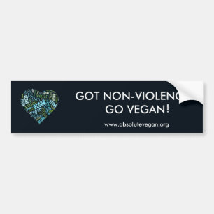 Adesivo Para Carro Mosaico da Palavra-Nuvem do "Vegan" (coração) &