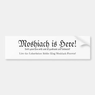 Adesivo Para Carro Moshiach Está Aqui!Adesivo de para-choque
