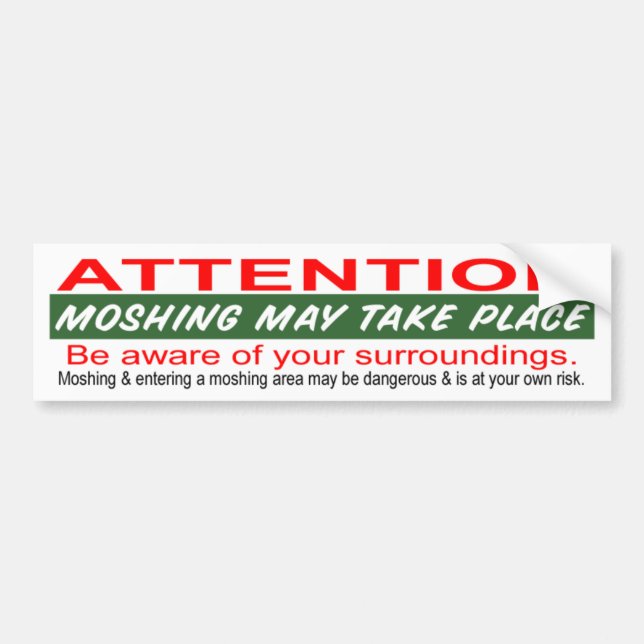 Adesivo Para Carro Moshing pode ocorrer (Frente)