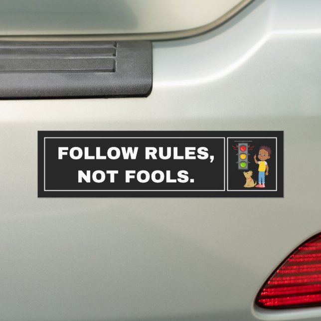 Adesivo Para Carro Motivational Classic Obey Rules Bumper Sticker (No carro)