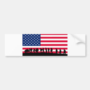Adesivo Para Carro Motivo da bandeira dos soldados dos EUA do