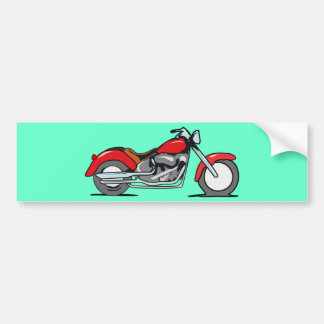 Adesivo Para Carro Motocicleta vermelha dos desenhos animados -