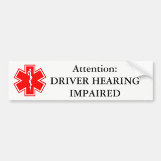 Adesivo Para Carro Motorista deficiente auditivo