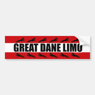 Adesivo Para Carro Motorista do Limo de great dane