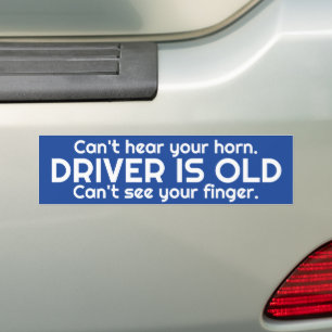 Adesivo Para Carro Motorista Engraçado é Velho