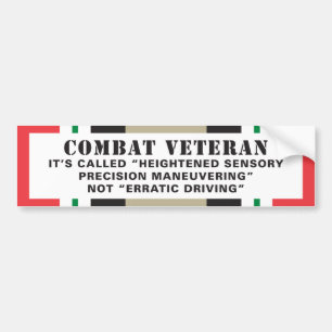 Adesivo Para Carro Motorista errático do veterano de Iraque