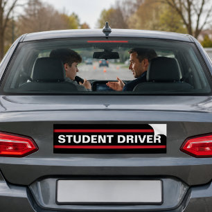 Adesivo Para Carro Motorista Estudante Novo Instrutor de Condução Avi