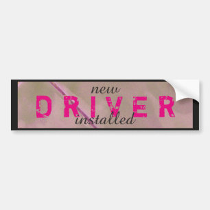Adesivo Para Carro Motorista novo engraçado preto cor-de-rosa