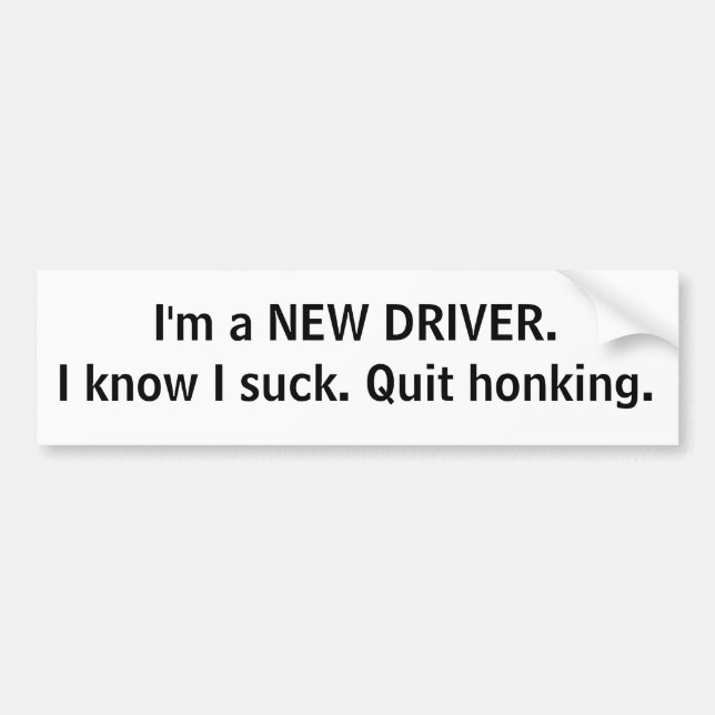 Adesivo Para Carro Motorista novo. Honking. Quit (Frente)