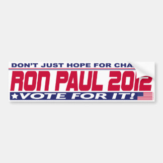 Adesivo Para Carro Mudança de Ron Paul