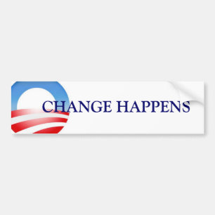 Adesivo Para Carro Mude acontece (Obama)