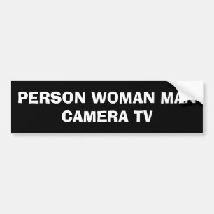 Adesivo Para Carro Mulher: Câmera TV Engraçada Trump