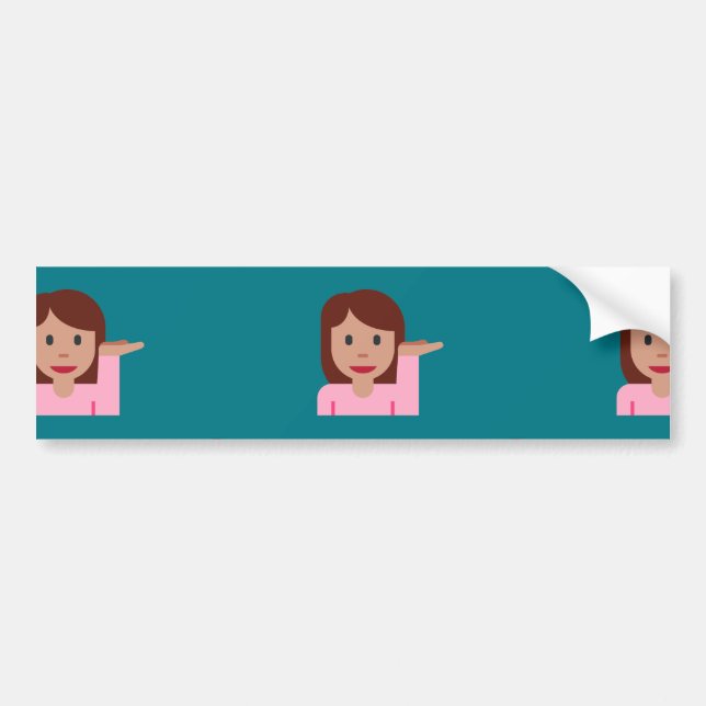 Adesivo Para Carro mulher emoji (Frente)