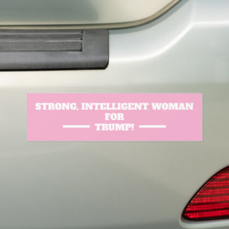 Adesivo Para Carro Mulher forte e inteligente para Trump! COR DE ROSA