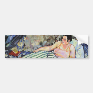 Adesivo Para Carro Mulher no vestiário azul (por Suzanne Valadon)