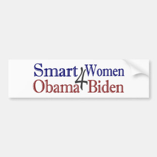 Adesivo Para Carro Mulheres espertas para Obama Biden