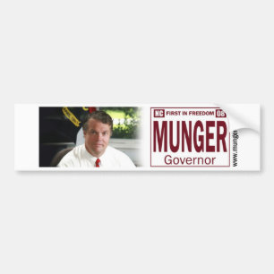 Adesivo Para Carro Munger para o governador do NC