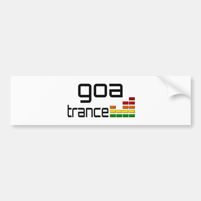 Adesivo Para Carro Música do Trance de Goa com equalizador (Frente)