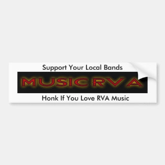 Adesivo Para Carro MusicRVA, Honk Se Você Ama Música RVA, Suporte Y..