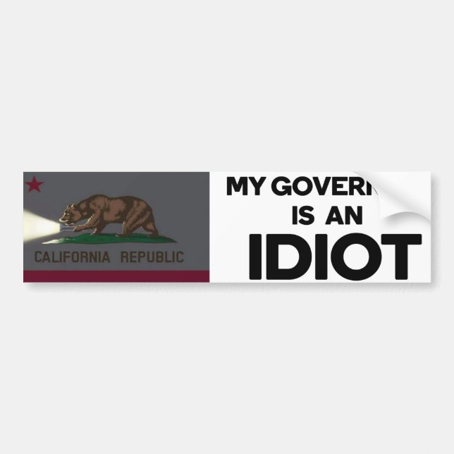 Adesivo Para Carro My Governor is an Idiot (Frente)
