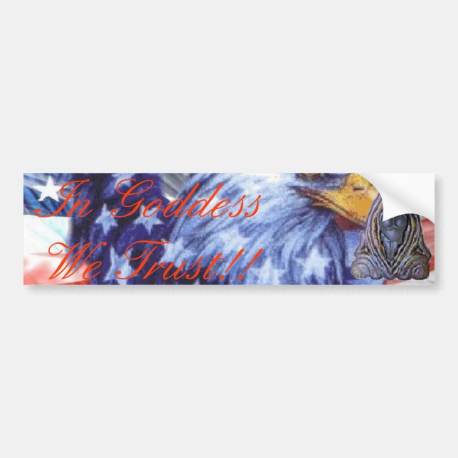 Adesivo Para Carro Na deusa nós confiamos!! (Frente)