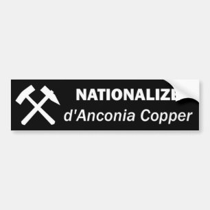 Adesivo Para Carro Nacionalize o cobre do d'Anconia