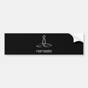 Adesivo Para Carro Namaste - estilo regular branco