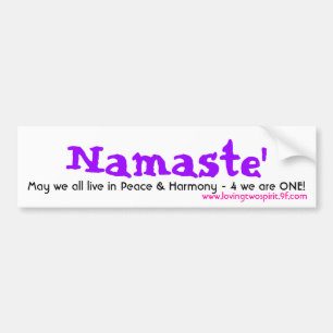 Adesivo Para Carro Namaste', maio nós todos vivemos na paz -