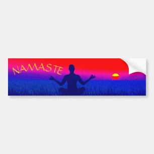 Adesivo Para Carro Namaste Mindfulness Meditation and Yoga Zen Sunset