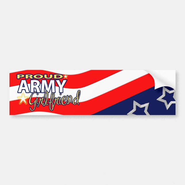 Adesivo Para Carro Namorada orgulhoso Bumpersticker do exército (Frente)