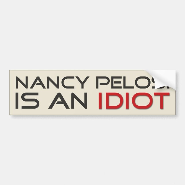 Adesivo Para Carro Nancy Pelosi É Uma Idiota (Frente)