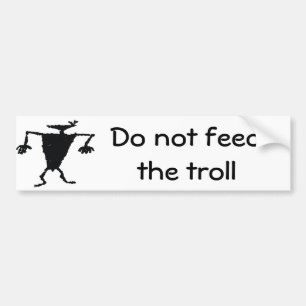 Adesivo Para Carro Não alimente o troll