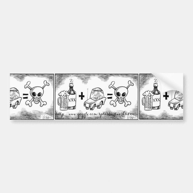 Adesivo Para Carro "Não beba e dirija" (Frente)